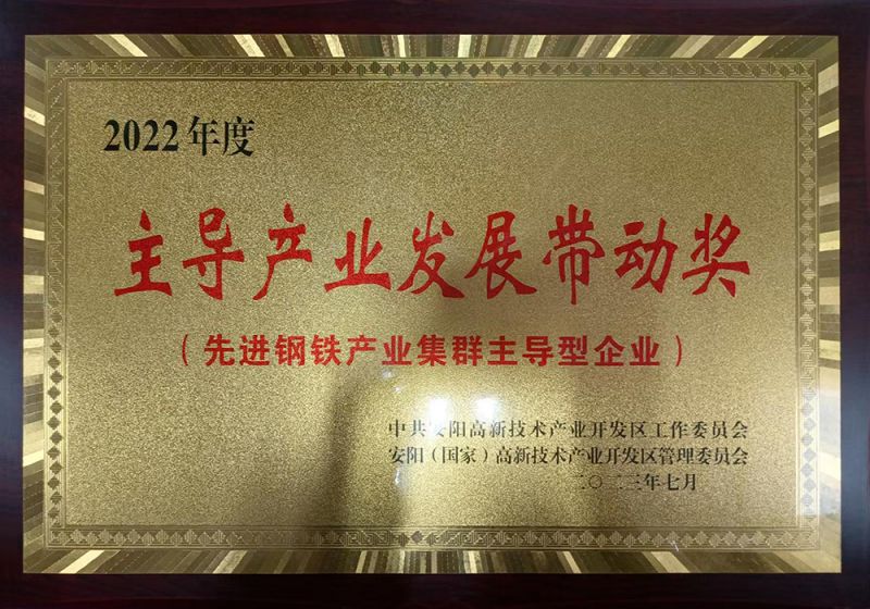 Premio al impulso del desarrollo de las industrias líderes